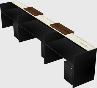 Long reception desk