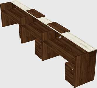 Long reception desk