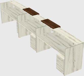 Long reception desk