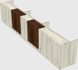 Long reception desk