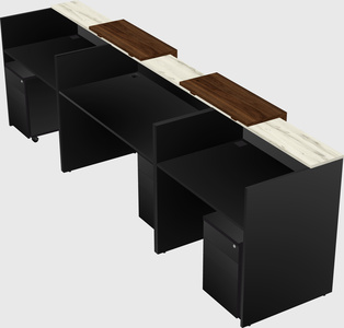 Long reception desk