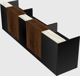 Long reception desk