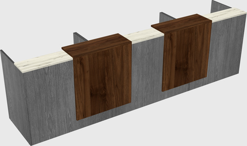 Long reception desk