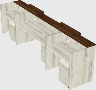 Long reception desk