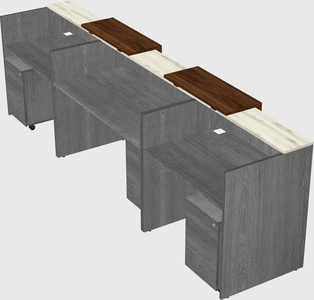 Long reception desk