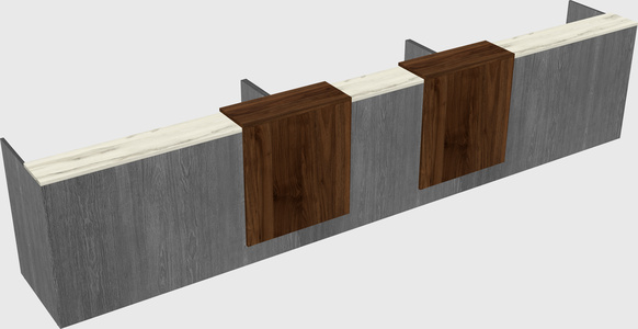 Long reception desk