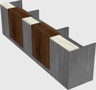 Long reception desk