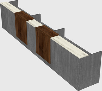 Long reception desk