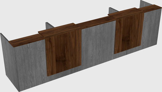 Long reception desk