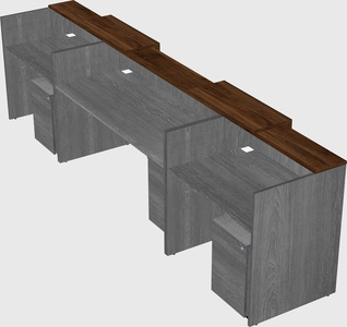 Long reception desk