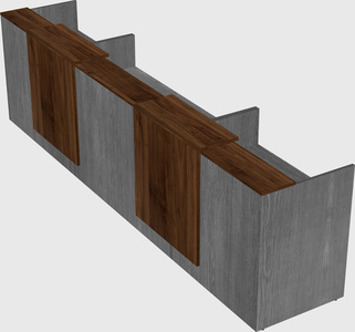 Long reception desk