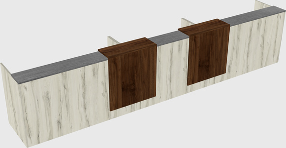 Long reception desk