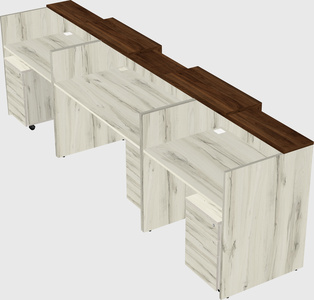 Long reception desk