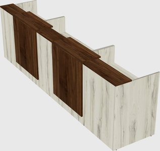 Long reception desk