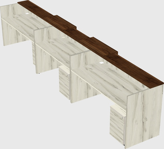 Long reception desk