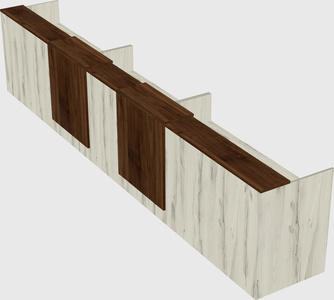 Long reception desk