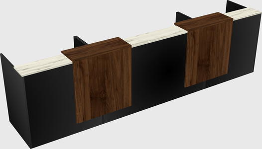 Long reception desk
