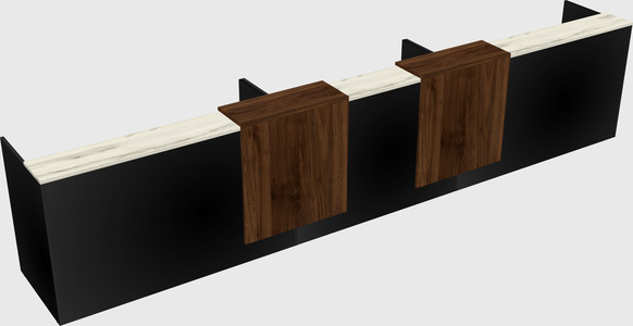 Long reception desk
