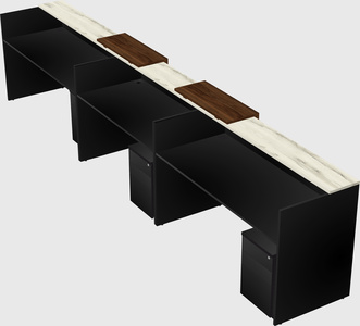 Long reception desk