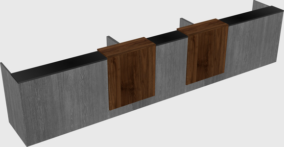 Long reception desk