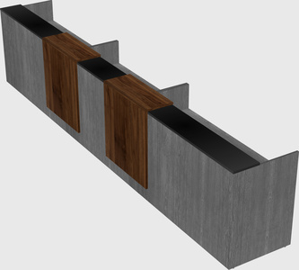 Long reception desk