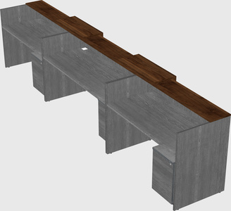 Long reception desk