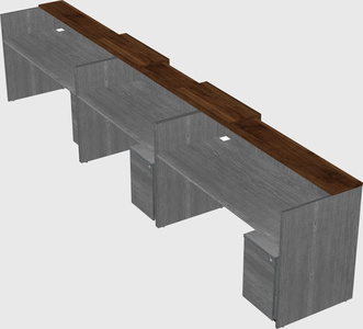 Long reception desk