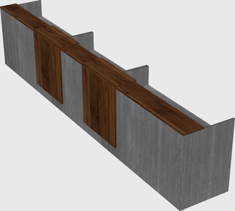 Long reception desk