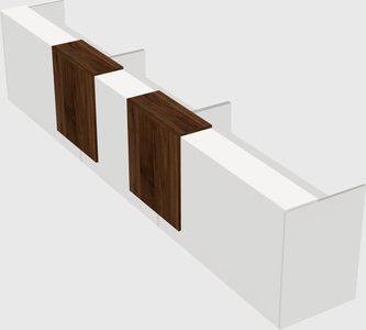 Long reception desk