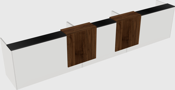 Long reception desk