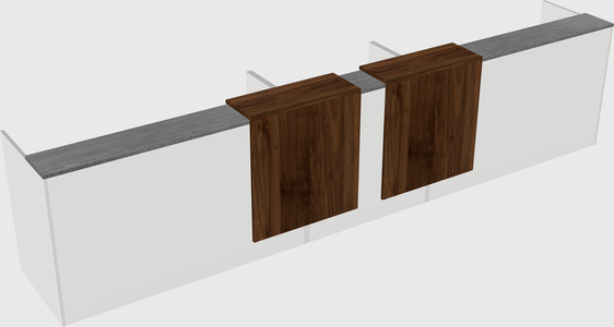 Long reception desk
