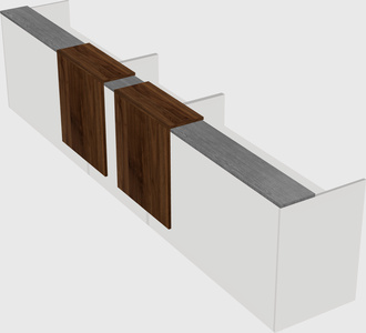Long reception desk