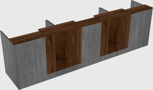 Long reception desk