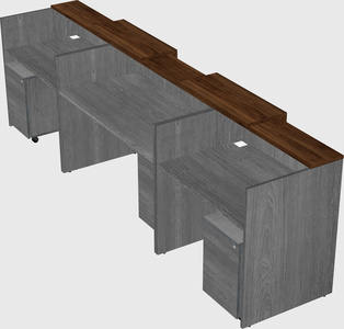 Long reception desk