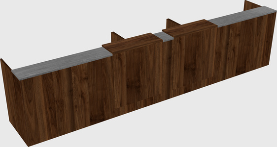 Long reception desk
