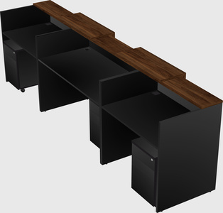 Long reception desk