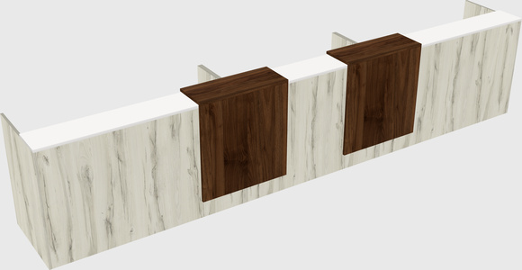 Long reception desk