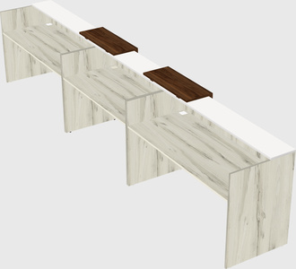 Long reception desk