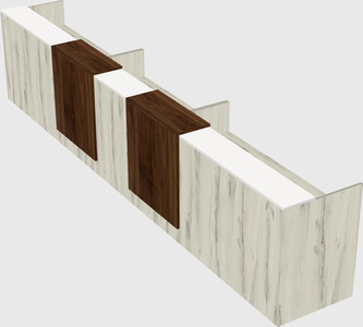 Long reception desk
