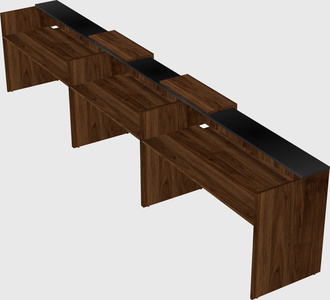 Long reception desk
