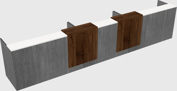 Long reception desk