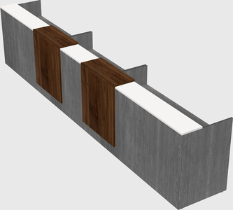 Long reception desk