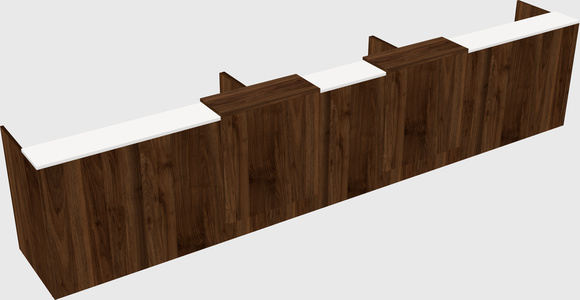 Long reception desk