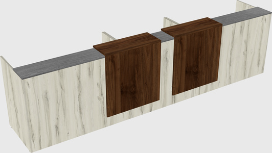 Long reception desk