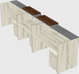 Long reception desk