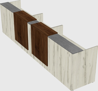 Long reception desk