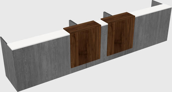 Long reception desk