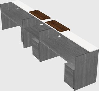 Long reception desk