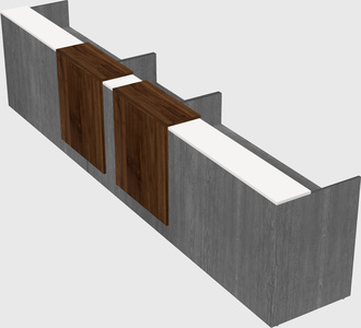Long reception desk