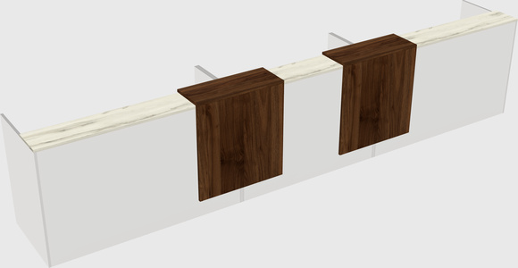 Long reception desk